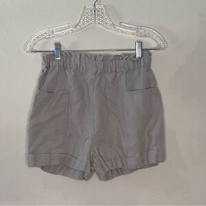 Aritzia Wilfred Free Harulia Shorts Gray Linen Blend High Waisted